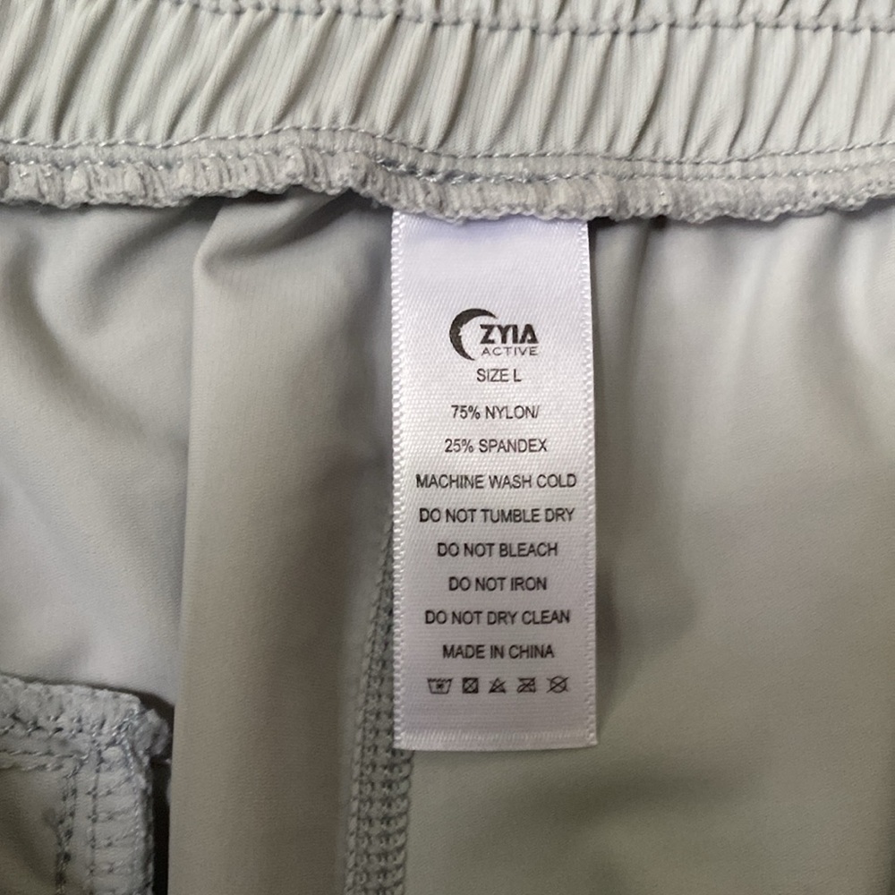 Zyia athletic jogger mint color zippered ankle comfort pants size large - Picture 5 of 10